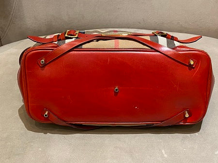 Burberry Red Bridle House Check Bag