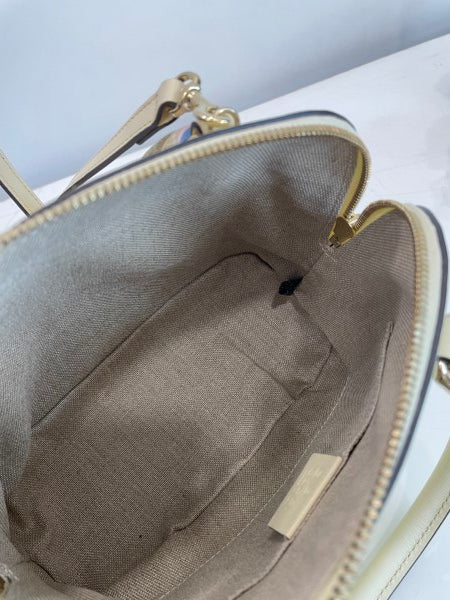 Gucci Cream Microguccissima Mini Dome Bag