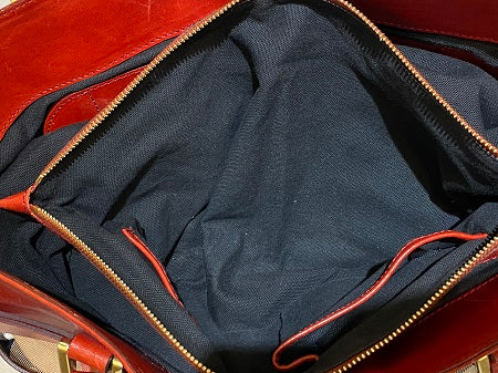 Burberry Red Bridle House Check Bag