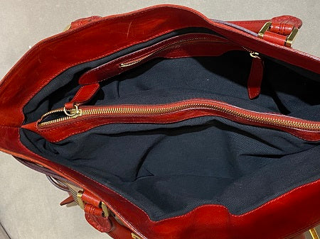 Burberry Red Bridle House Check Bag