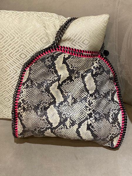 Stella Mccartney Tricolor Python Medium Bag