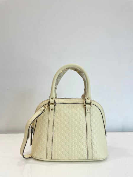 Gucci Cream Microguccissima Mini Dome Bag