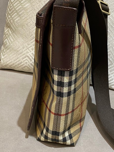 Burberry Brown Haymarket Crossbody Bag