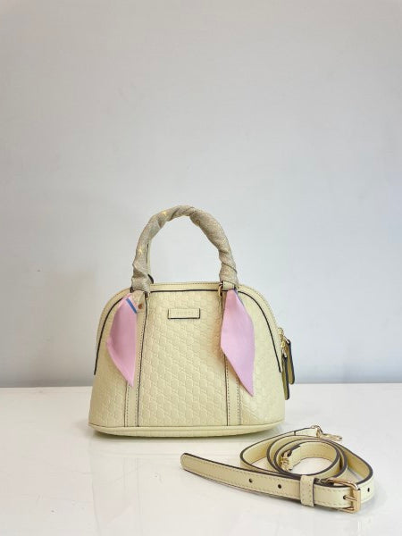 Gucci Cream Microguccissima Mini Dome Bag