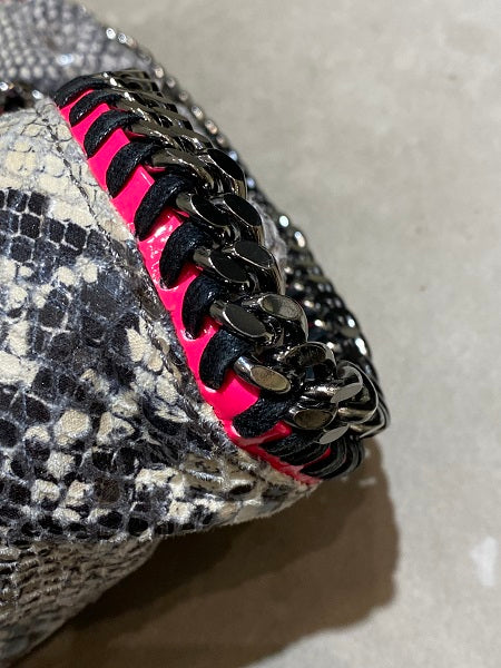 Stella Mccartney Tricolor Python Medium Bag