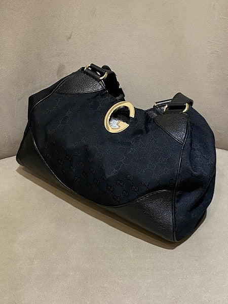 Gucci Black GG Buckle Bag