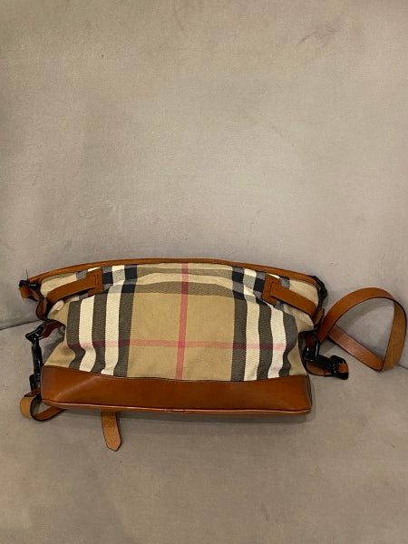 Burberry Brown Haymarket Front Pocket Bag