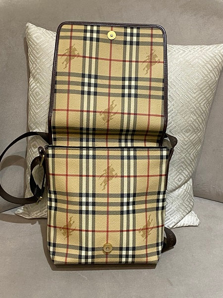 Burberry Brown Haymarket Crossbody Bag