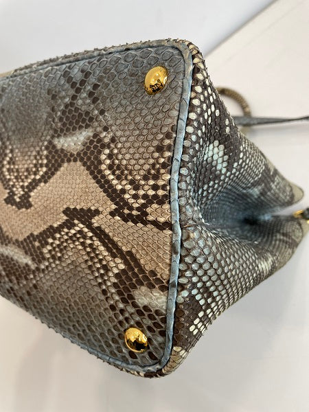 Prada Brown Python Tote Bag