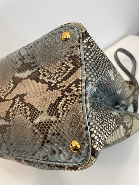 Prada Brown Python Tote Bag