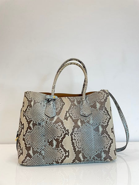 Prada Brown Python Tote Bag