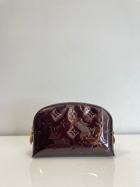 Louis Vuitton Burgundy Monogram Vernis Pouch