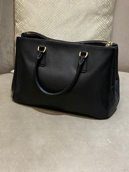 Prada Black Lux Galleria Medium Tote Bag