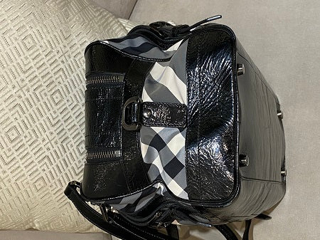 Burberry Bicolor Beat Check Satchel Bag