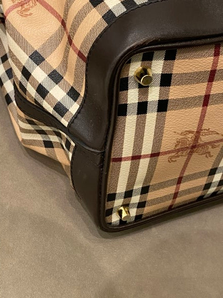 Burberry Brown Haymarket Check Golderton Bag