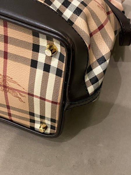 Burberry Brown Haymarket Check Golderton Bag