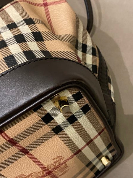 Burberry Brown Haymarket Check Golderton Bag