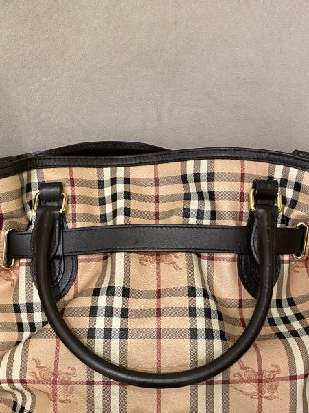 Burberry Brown Haymarket Check Golderton Bag