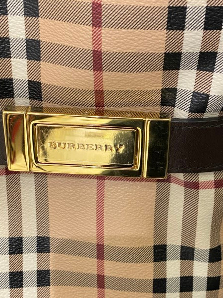 Burberry Brown Haymarket Check Golderton Bag