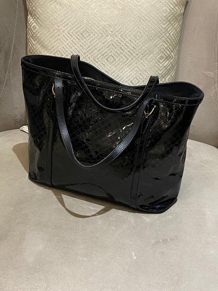 Gucci Black Vernis Microguccissima Bag