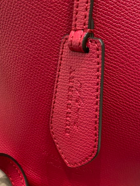 Burberry Red Lorne Poppy Bucket Small Bag