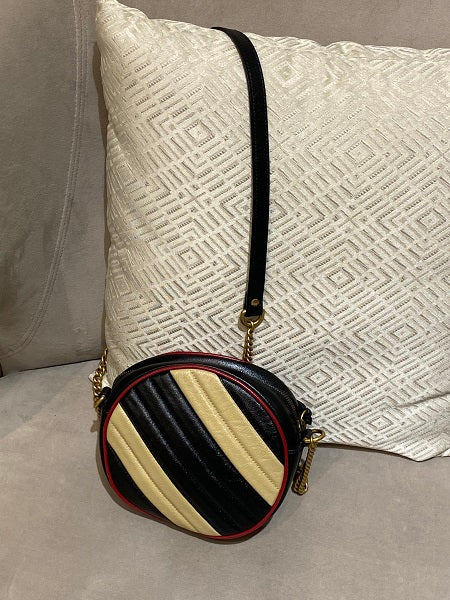 Gucci Bicolor GG Marmont Mini Round Bag