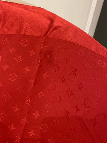 Louis Vuitton Red Monogram Square Scarf