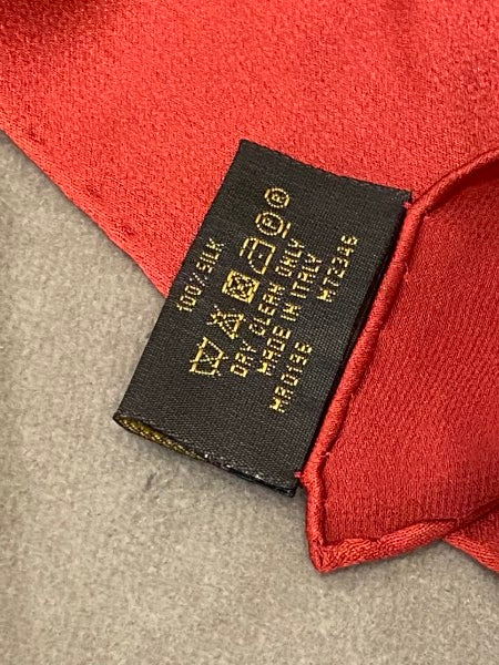 Louis Vuitton Red Monogram Square Scarf